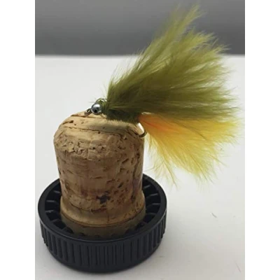 Image of BestCity Fly Fishing PRIME collection Mini Cats Whiskers Dawsons Olive lures for trout Size 12 Pack of UK Packed