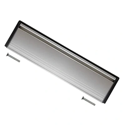 Image of TERF® 300mm Double Side Letter Plate White (12&#039;&#039;) Draught Excluder Postal Box Cover Spring Loaded Suitable for 20mm 40mm Door Thickness uPVC Wood with Fixing Screw