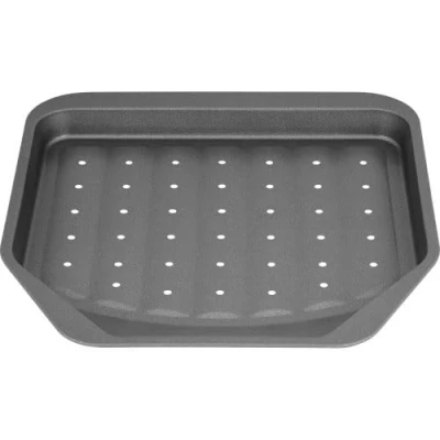 Image of Harlams Non Stick Chip Tray for Oven, Multipurpose Crisper, 34cm x 36cm, Carbon Steel