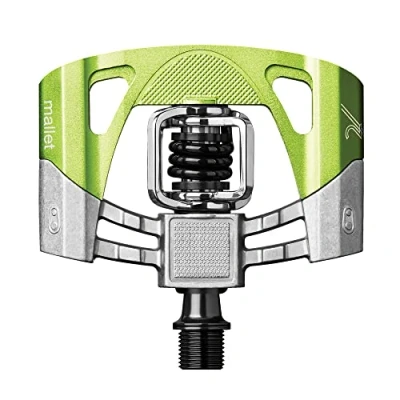 Image of Crankbrothers Mallet 2 Pedals, Silver/Green
