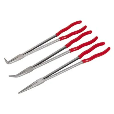 Image of Sealey Premier Needle Nose Pliers Set 3pc Extra Long 400mm
