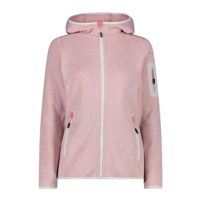 Image of CMP Knit Tech Women&#039;s Jacket with Fixed Hood, Rose White, 8