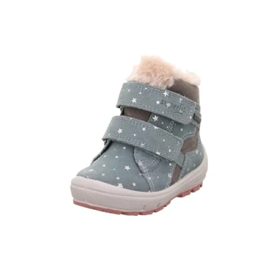 Image of Superfit Boy&#039;s Girl&#039;s Groovy Snow Boot, Light Green Grey 7500, 3 UK Child