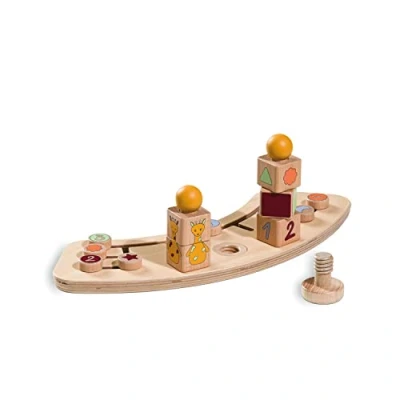 Image of Hauck Alpha+ Additional Toy, Sorting Set with FSC Sustainable Certified Beechwood Maze, Highchair Toy