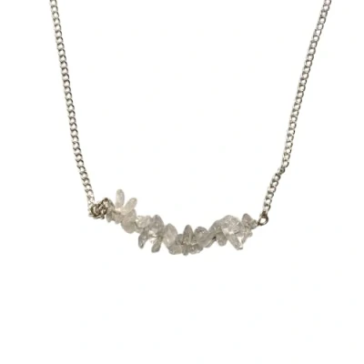 Image of VIE Silver Chain Chips Pendant, Clear Quartz