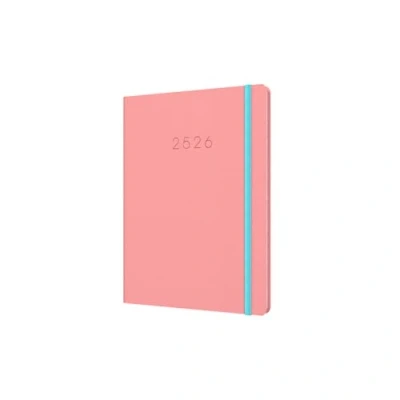 Image of Collins &#039;Legacy&#039; 12 Month Mid/Academic Year Planner, August 2025 2026 Week to View Diary, A5 Hard Cover, Pink