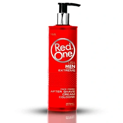 Image of RedOne Aftershave Cream Cologne 400 ml Balm Lotion Men Moisturising Face Fresh (Extreme)