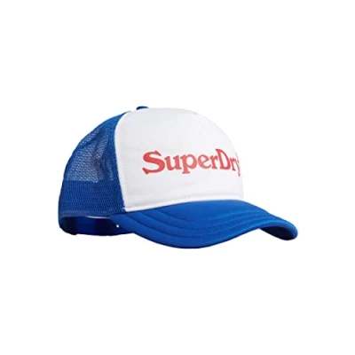 Image of Superdry Men&#039;s Vintage Graphic Trucker Cap Baseball, Regal Blue, One Size