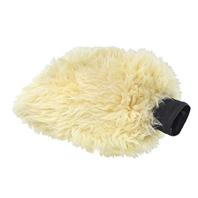 Image of Chemical Guys ACC144 Bear Claw Premium Wash Mitt with Synthetic Fur, Beige