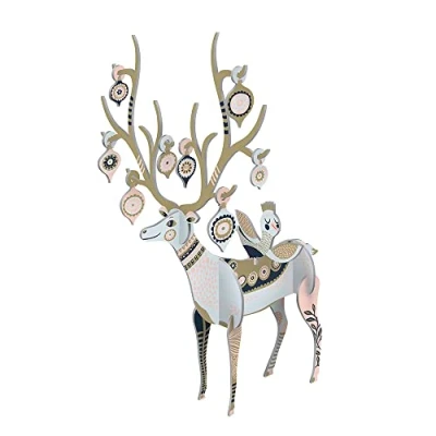 Image of Folksy Reindeer Blue Pop and Slot Roger la Borde 3D Advent Calendar