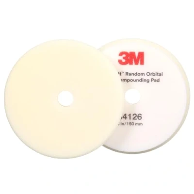 Image of Perfect It 3M Random Orbital Foam Compounding Pad, White, 150 mm (6 in), 34126