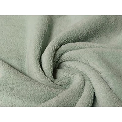 Image of Bamboo Terry Towelling Fabric Material Green, 1Mtr 150cm x 100cm
