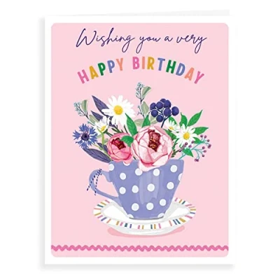 Image of Avant Garde Studios Birthday Card Teacup 8 x 6 inches