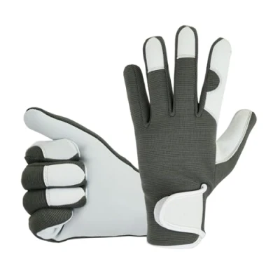 Image of COLOURLINX Mens Leather Gardening Gloves Thorn Proof Garden Work Breathable Rigger Protection Heavy Duty Safety (Grey, L)
