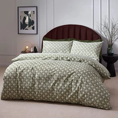 Image of Hoem Alexa Abstract Cotton Rich Duvet Cover Set.