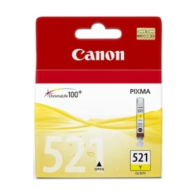 Image of Canon Original ChromaLife 100+ Yellow Ink Tank CLI 521Y, Packaging may vary