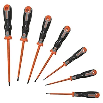 Image of Bahco 202.032 Tekno+ VDE Insulated Safety Screwdriver Set, 7 Pieces