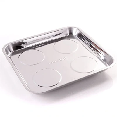 Image of Large Strong Magnetic Screw/Parts Tray with Non Slip Rubber Base 10.5&quot; x 11.5&quot;