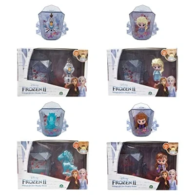 Image of Toptoys2u Bargain Bundles Frozen 2 Whisper &amp; Glow Display House Set of all 4 Elsa, Anna, Olaf and The Nokk
