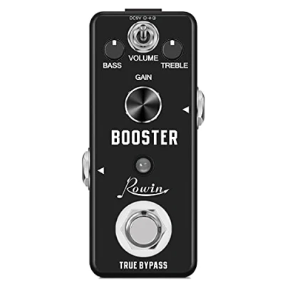 Image of Rowin Guitar Booster Pedal Analogue Micro Boost Pedals for Electric Pure Signal Amplification with Mini Size True Bypass
