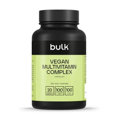 Image of Bulk Vegan Multivitamin Capsules, Pack of 90, 30 Servings, Packaging May Vary
