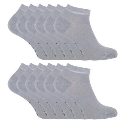 Image of Sock Snob 12 Pair Multipack Mens Bamboo Trainer Socks