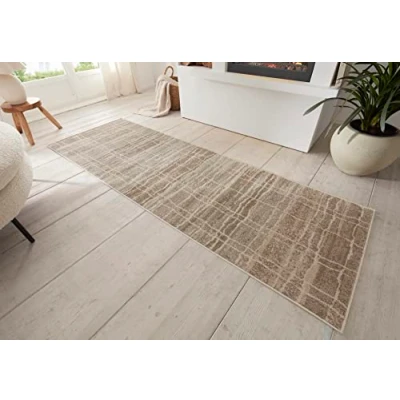 Image of Hanse Home Jord Designer Rug Flat Weave Vintage Style Abstract Modern Geometric Pattern, Oeko Tex Living Room for Dining Room, Children&#039;s Teenager&#039;s Hallway Cream, 160 x 235 cm