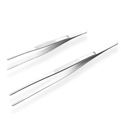Image of Barbecue Tweezers, Cooking Kitchen 304 Stainless Steel, Dishwasher Safe, Meat Roasting Tweezers (20 cm/30 cm), Silver, Straight