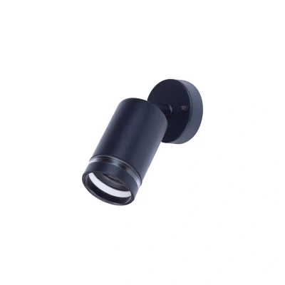Image of Integral Outdoor Stainless Steel Adjustable GU10 Wall Spotlight Light Black