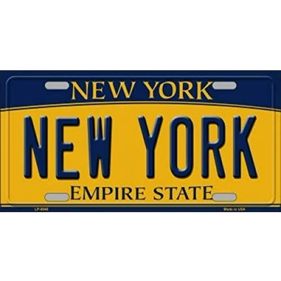 Image of new Sign york state background novelty License Plate 6x12 inches