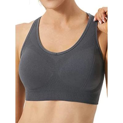 Image of FITTIN Racerback Sports Bra for Women Padded Seamless Activewear Bras Yoga Gym Workout Fitness