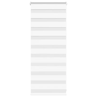 Image of vidaxl zebra roller blind white 60x100 cm polyester shade with sun protection &amp; easy assembly
