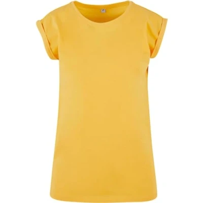 Image of Build Your Brand Women&#039;s Ladies Extended Shoulder Tee T Shirt, Dimyellow, XXXXL