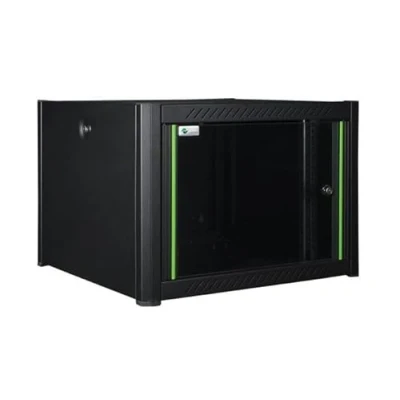 Image of Logon RWP09U45BL Wall Mounted Rack 9U Black Shelves (Rack on Wall, 9U, Glass, Black, 48.3 cm (19&quot;), Passive)