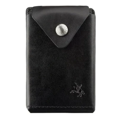 Image of Visconti Raw Collection Hiroto Leather Micro Card/Cash Wallet RW54 Black