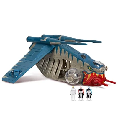 Image of Star Wars Micro Galaxy Squadron Republic Gunship (Muunilinst 10) 8 Inch Starfighter Class Vehicle with Three Figure Accessoriesories