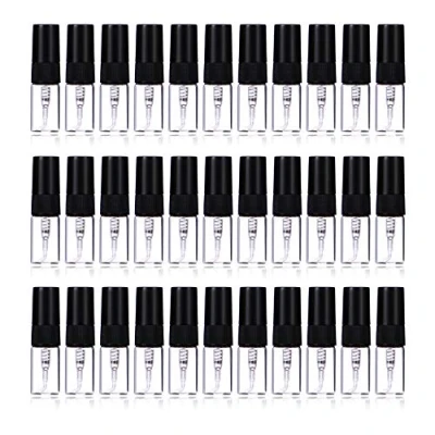 Image of Enslz 2ml Mini Perfume Mist Spray Bottles Refillable Empty Travel Clear Atomizer Glass 30pcs (2ml, Black)