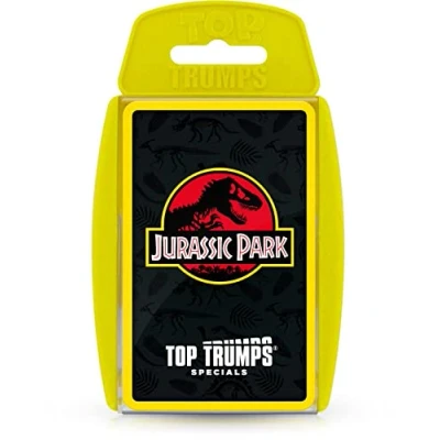 Image of Top Trumps Jurassic Park Specials Card Game, journey through Isla Nublar and play with Dr Malcolm, Donald Gennaro, Eric Kirby Alan Grant, educational gift toy for boys girls Aged 6 plus