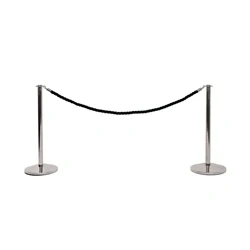 Image of VFM Barrier Posts H990mm Silver (Pack of 2) 421936