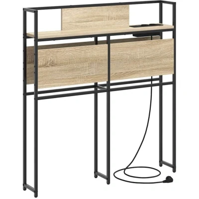 Image of vidaXL Storage Headboard with Sonoma oak 75 cm Engineered wood
