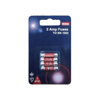Image of Lyvia 3 Amp Fuses BS1362 Pack of 4