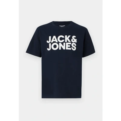 Image of Jack &amp; Jones Jjecorp LOGO SS O NECK NOOS Print Tshirt, Men&#039;s, Size: XXL, Navy blazer