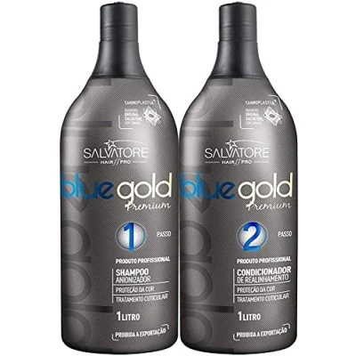 Image of SALVATORE Shampoo Anti Residuos Blue gold Premium, 1000 ml