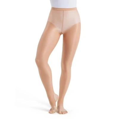 Image of Capezio Womens Ultra Shimmery Strirrup Tight, Beige, XL UK