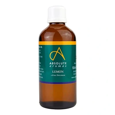 Image of Absolute Aromas Lemon 100ml Essential Oil 100% Pure, Natural, Undiluted, Vegan and Cruelty Free For use in Diffusers Aromatherapy Blends