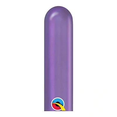 Image of 260Q Chrome Purple 100Ct Qualatex Plain Latex Modelling Balloons