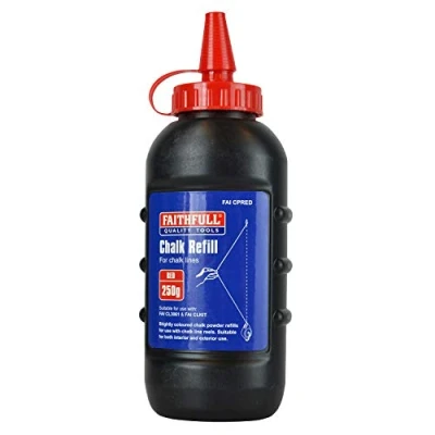 Image of Faithfull FAICPRED Builders Chalk Line Powder Refill Red 250g (8oz)