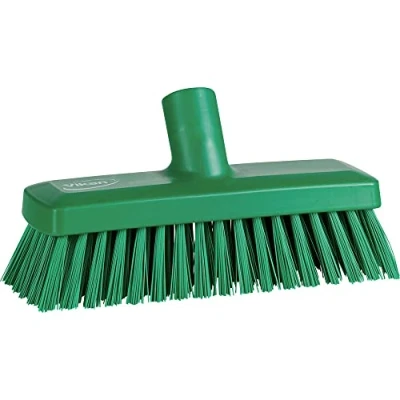Image of Vikan Compact Wall/Deck Scrub Hard Green