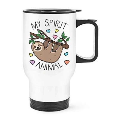 Image of My Spirit Animal Sloth Travel Mug Cup with Handle