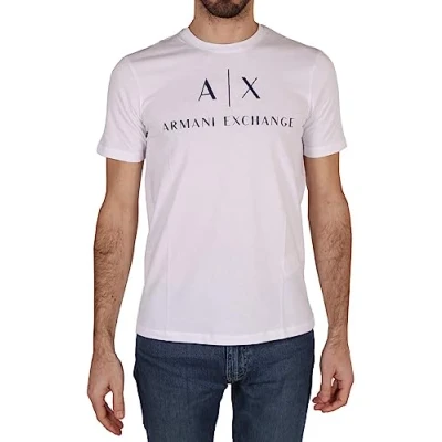 Image of Armani Exchange 8NZTCJ Z8H4Z 1100 men&#039;s T shirt in White